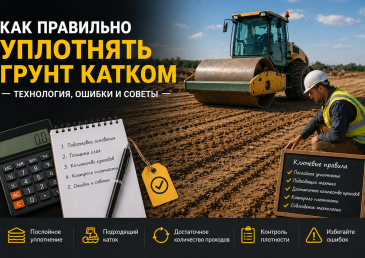 Как правильно уплотнять грунт катком — технология, ошибки и советы